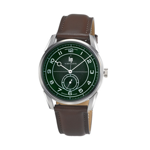 Montre LIP Himalaya Classique 40 mm Cadran Vert Bracelet Cuir Marron – Réf. 671728