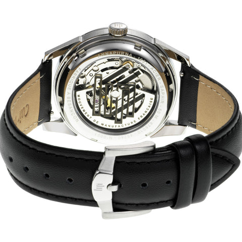 Montre LIP Annapurna Automatique 39 mm – Réf. 676010 – Mouvement Manufacture R26, Cadran Noir, Bracelet Cuir Noir, Étanche 50 m
