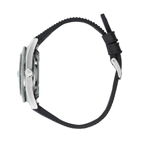 Montre LIP Nautic 666 Automatique 39 mm – Réf. 676050 – Mouvement Manufacture R26, Acier & Verre Saphir, Étanche 200 m, Bracelet Élastomère Noir