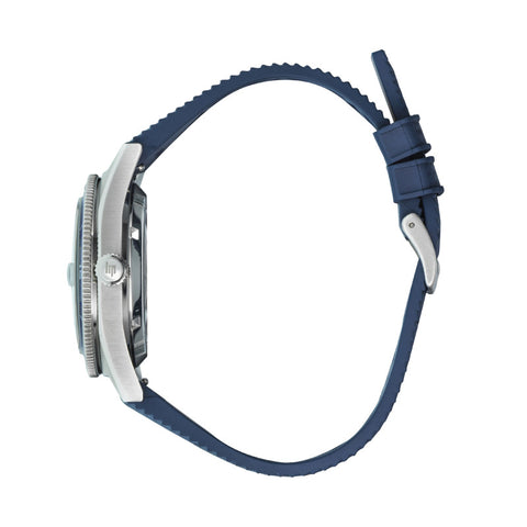Montre LIP Nautic 666 Automatique 39 mm – Réf. 676051 – Mouvement Manufacture R26, Acier & Verre Saphir, Étanche 200 m, Bracelet Élastomère Bleu