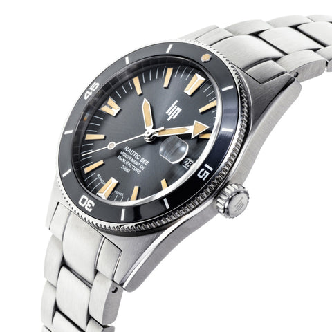 Montre LIP Nautic 666 Automatique 39 mm – Réf. 676053 – Mouvement Manufacture R26, Acier & Verre Saphir, Étanche 200 m