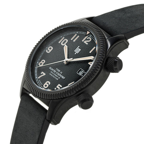 Montre LIP Type 14 Automatique 41 mm PVD Noir – Réf. 676031 – Calibre Manufacture R26, Verre Saphir, Étanche 100 m