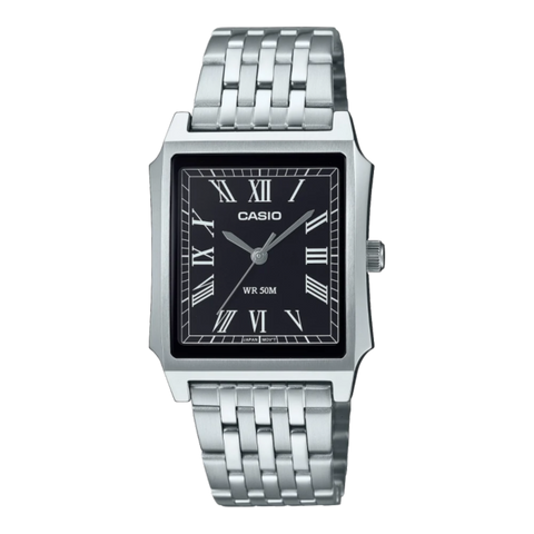 CASIO MTP-B190D-1BVEF | Montre Rectangulaire Acier