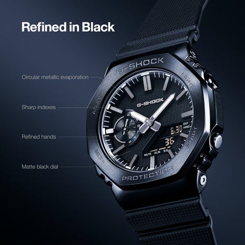 G-SHOCK GM-2100LXB-1AER Luxe Black | Metal CasiOak Noir
