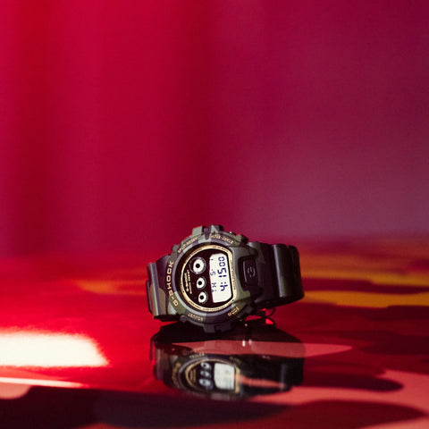 Montre Mixte G-SHOCK G-Classic DW-6900CMG-3 | Bold Camo Series Camouflage Vert Tactique & Accents Dorés