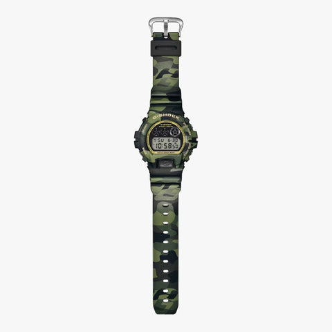 Montre Mixte G-SHOCK G-Classic DW-6900CMG-3 | Bold Camo Series Camouflage Vert Tactique & Accents Dorés