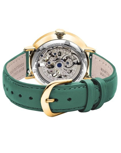 Montre Femme Pierre Lannier Eolia 310F577 – Automatique – Cadran Vert – Bracelet Cuir Vert – 37 mm