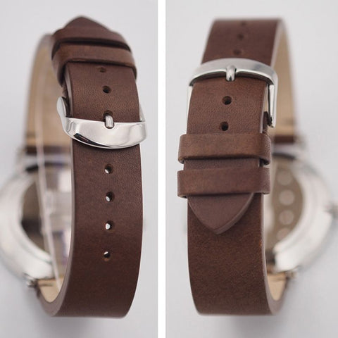 Pierre Lannier x Bretzel Airlines – Montre Bretzel Air Force Acier – Bracelet Cuir Acajou – Édition Spéciale