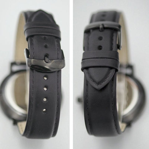 Montre Pierre Lannier Bretzel Air Force – Série Spéciale – Boîtier Noir 40,5 mm – Bracelet Cuir Noir – Made in France
