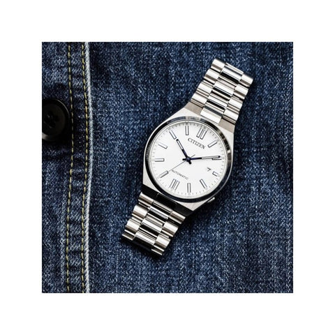 Citizen Tsuyosa NJ0159-86A – Montre Automatique Homme Exclusive Europe 40mm Cadran Argenté