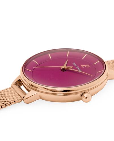 PIERRE LANNIER DELICE cadran rose bracelet milanais