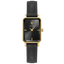 Pierre Lannier Montre Femme ARIANE Doré Cadran Noir Bracelet Cuir Noir 12 MM Réf 006L533