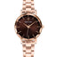 Montre Femme MULTIPLES Doré-rose Cadran Chocolat Bracelet Acier Doré-rose