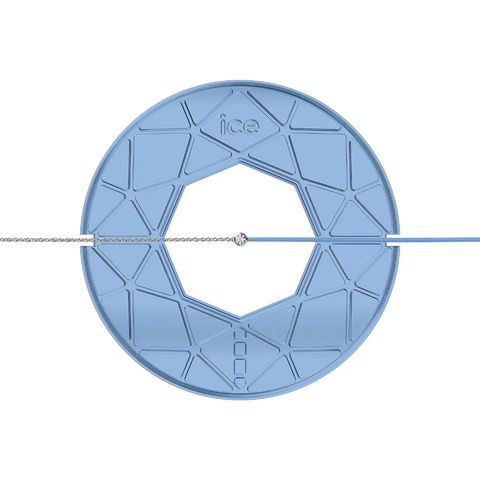 Bracelet ICE Jewellery Diamond Half Chain Blue 021087 – Cordon Bleu & Chaîne Dorée avec Véritable Diamant 0.05 ct