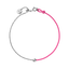 Bracelet ICE Jewellery Diamond Half Chain Pink 021092 – Cordon Rose & Chaîne Dorée avec Véritable Diamant 0.05 ct