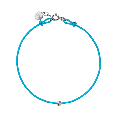 Bracelet ICE Jewellery Diamond Cord Turquoise Blue 021095 – Cordon Bleu Turquoise & Véritable Diamant
