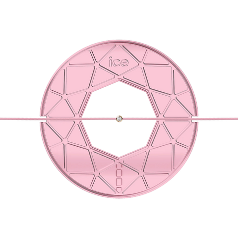 Bracelet ICE Jewellery Diamond Cord Light Pink 021101 – Cordon Rose Pâle & Véritable Diamant 0.03 ct