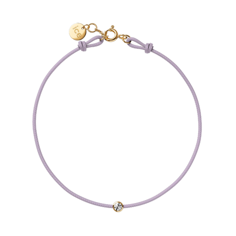 Bracelet ICE Jewellery Diamond Cord Lilac 021102 – Cordon Lilas & Véritable Diamant 0.03 ct