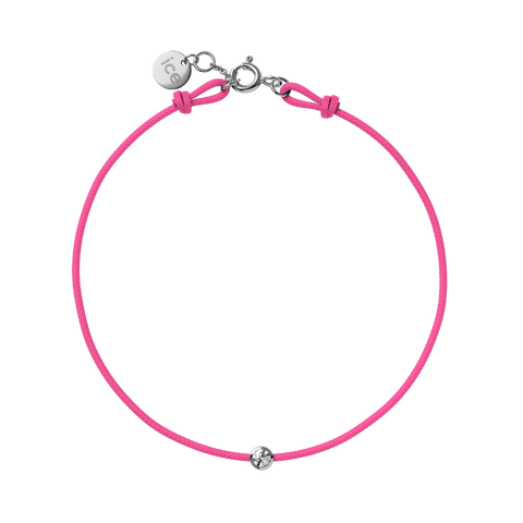 Bracelet ICE Jewellery Diamond Cord Neon Pink 021100 – Cordon Rose Fluo & Véritable Diamant 0.03 ct