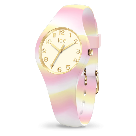 Montre ICE Tie and Dye Crystal Rose XS28 – Rose Dégradé Pastel & Silicone 28mm