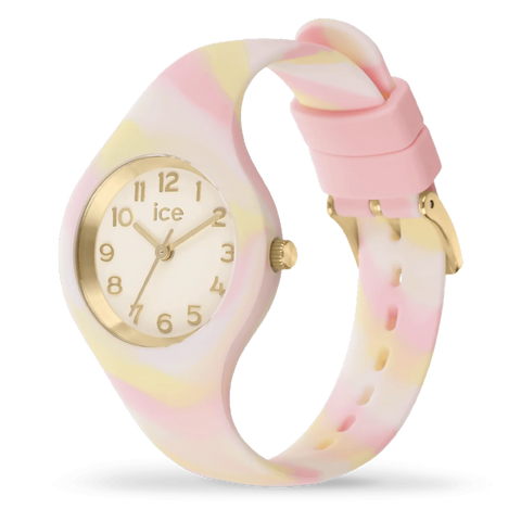 Montre ICE Tie and Dye Crystal Rose XS28 – Rose Dégradé Pastel & Silicone 28mm