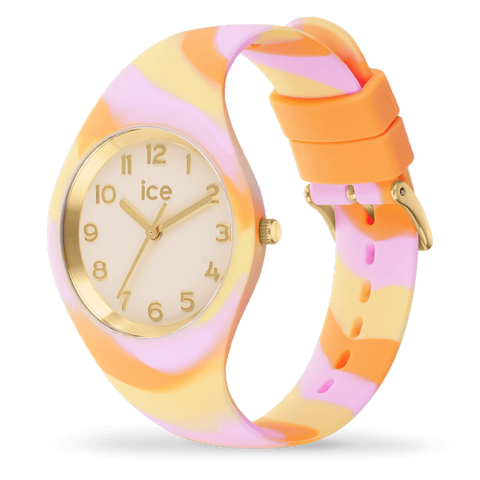 Montre ICE Tie and Dye Pink Honey S34 022599 – Dégradé Rose Miel Pastel & Silicone 34mm