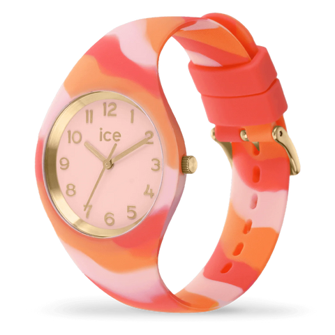 Montre ICE Tie and Dye Sunrise S34 022600 – Dégradé Rouge Orange Rose & Silicone 34mm