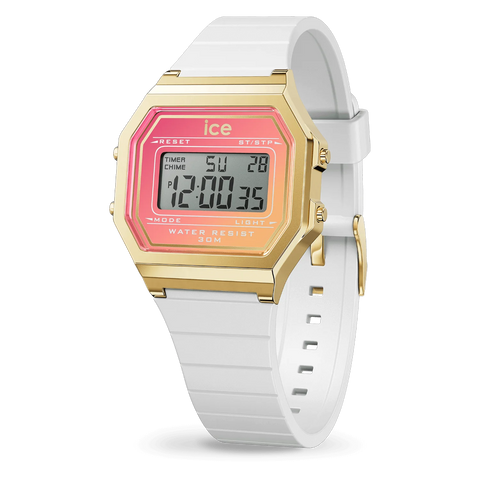 Montre ICE Digit Retro White Dreamscape 022716 – Digital Blanc & Irisé 32mm