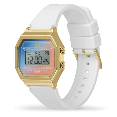Montre ICE Digit Retro White Majestic Small 022718 – Digital Blanc & Violet 32mm