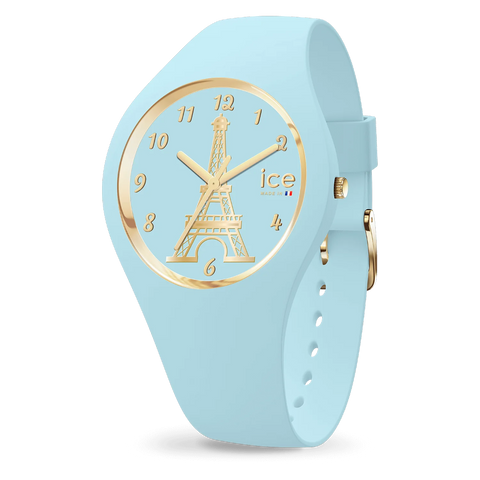 Montre ICE Cocorico Eiffel Tower Light Blue S31 023245 – Bleu Clair & Drapeau Français 31mm