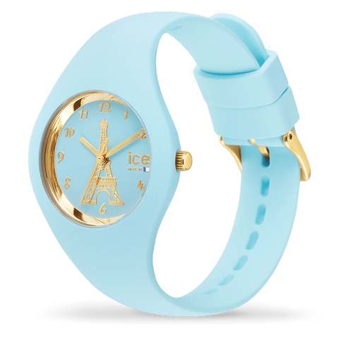 Montre ICE Cocorico Eiffel Tower Light Blue S31 023245 – Bleu Clair & Drapeau Français 31mm