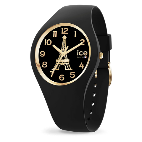 Montre ICE Cocorico Eiffel Tower Black S34 023247 – Noir Élégant & Made in France 34mm
