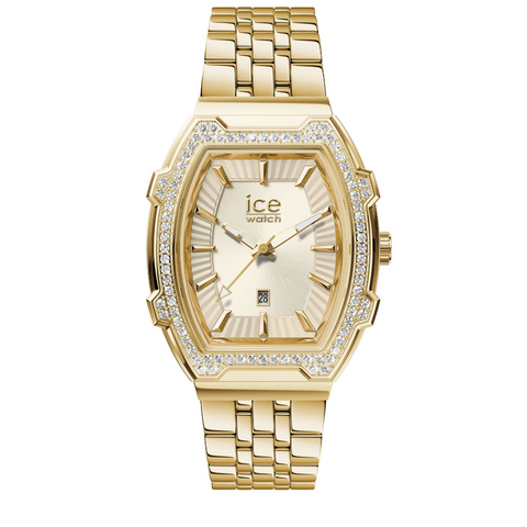 Montre ICE Boliday Small – Almond Stones Full Steel Réf. 024971 | Boîtier Acier, 3 Aiguilles + Date, Style Chic Féminin