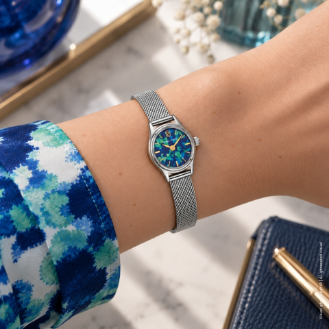 Pierre Lannier OPALIA 024M661 | Montre Femme Opale Bleu-Vert