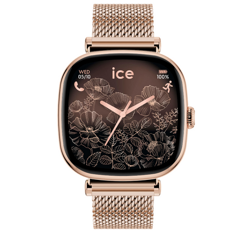 Montre connectée ICE smart 025233 SQ 2.0 Rose Gold 37mm – Bracelet Milanese – Écran 1.7"