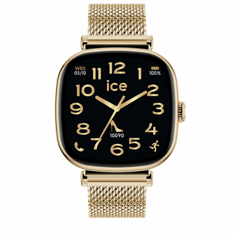 Montre connectée ICE smart 025234 SQ 2.0 Gold 37mm – Bracelet Milanais – Écran 1.7"