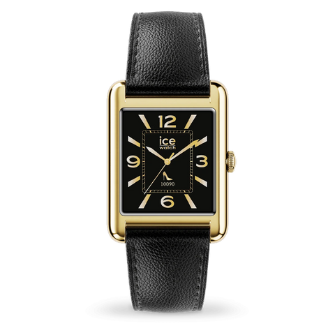 Montre connectée ICE smart TKS 2.0 – Réf. 025286 – Rectangulaire 1.41’’ AMOLED – Gold Black – Bracelet cuir lisse