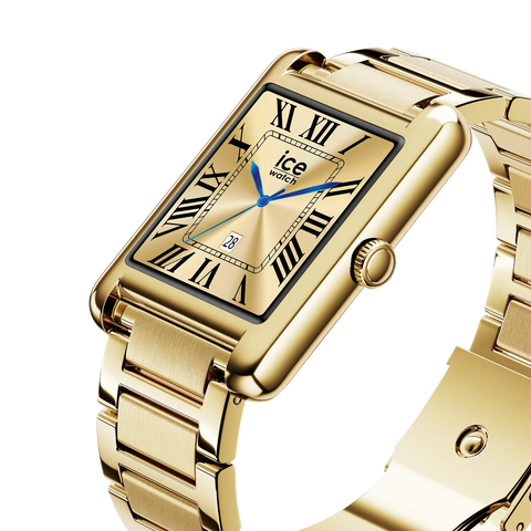 Montre Connectée ICE smart TKS 2.0 Gold 025287 – Écran AMOLED 1.41 – Bracelet Acier Doré – Appels Bluetooth – Étanche IP68
