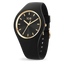 Découvrez la ICE Champagne Black 025354 : montre noire 40 mm, bracelet silicone souple, finitions dorées chic, étanche 10 ATM. Un indispensable mode élégant et intemporel.