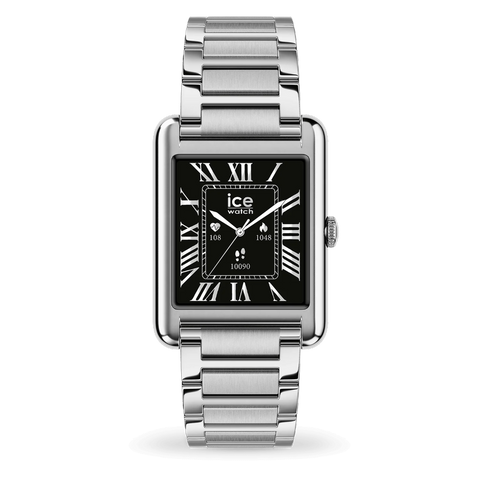 Montre Connectée ICE smart TKS 2.0 Silver 025381 – Écran AMOLED 1.41 – Bracelet Acier Argenté – Appels Bluetooth – Étanche IP68