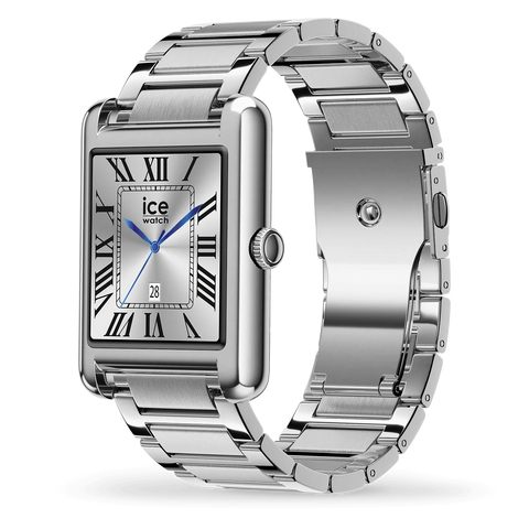 Montre Connectée ICE smart TKS 2.0 Silver 025381 – Écran AMOLED 1.41 – Bracelet Acier Argenté – Appels Bluetooth – Étanche IP68