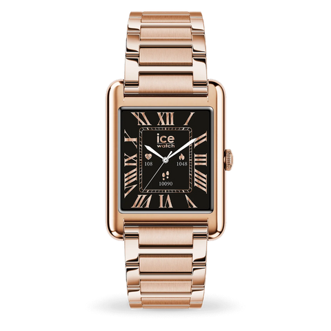 Montre Connectée ICE smart TKS 2.0 Rose-Gold 025384 – Écran AMOLED 1.41 – Bracelet Acier – Appels Bluetooth – IP68