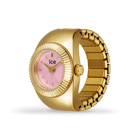 Montre Bague Ice-Watch Chouchou Gold Pink Élégance Bijou Femme  Référence : 025518 | Collection : Chouchou | Marque : Ice-Watch