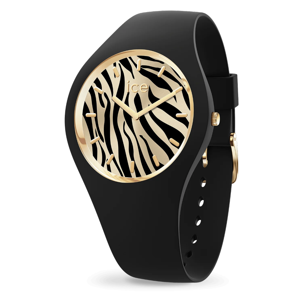 ICE wild Black Gold Zebra – Montre femme ICE-WATCH noire et dorée ...