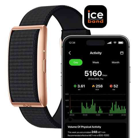 ICE Smart Band 026254 Rose Gold | Santé IA & Strava