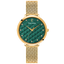 Montre Femme Pierre Lannier Grace 030M572 – Doré, Cadran Vert, Bracelet Acier Milanais 14 mm