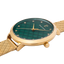 Montre Femme Pierre Lannier Grace 030M572 – Doré, Cadran Vert, Bracelet Acier Milanais 14 mm