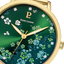 Montre Femme Pierre Lannier TALLIA 063G572 – Dorée – Cadran Vert Floral – Bracelet Milanais Acier 16 mm – Fabriquée en France