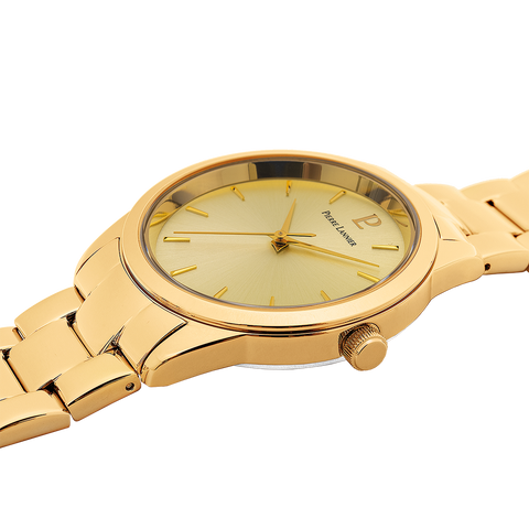 Montre Pierre Lannier Roxane 067M542 – Femme – Cadran Doré & Bracelet Acier Doré – Élégance intemporelle