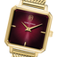Montre Pierre Lannier Leonor 072J552 – Cadran Bordeaux Fumé – Bracelet Milanais Doré 12 mm – Femme – Quartz